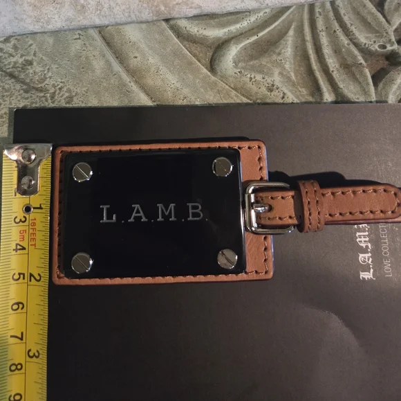 L.A.M.B. Gwen Stefani Leather Bag Charm Tag Designer Vintage #150 - Picture 7 of 8